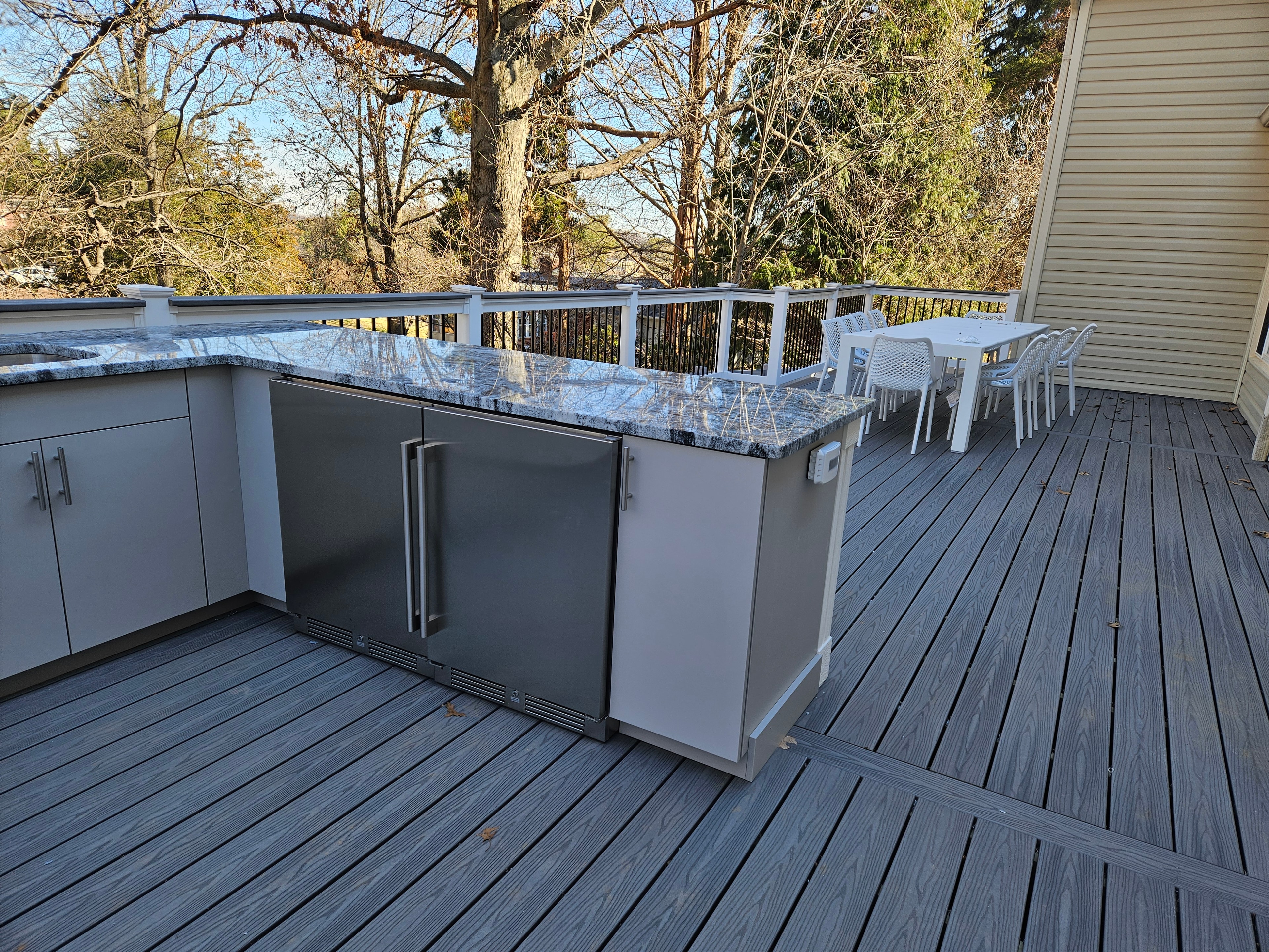 Completed installation — EVO surface, grill, and finished counter run
