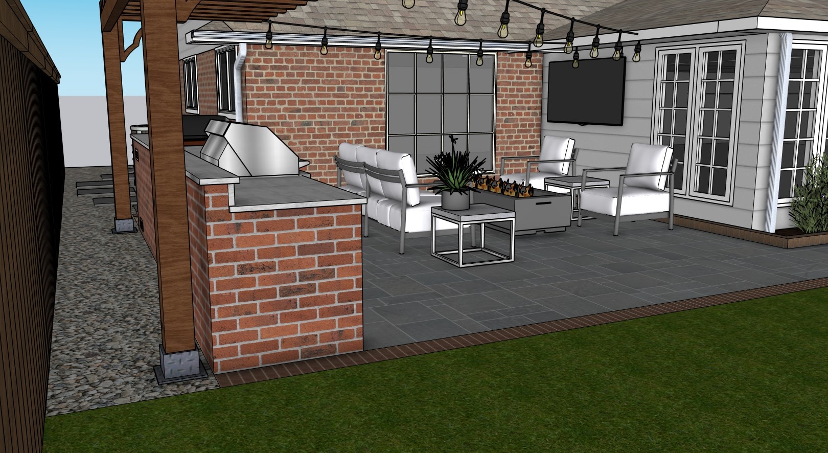 Patio seating area